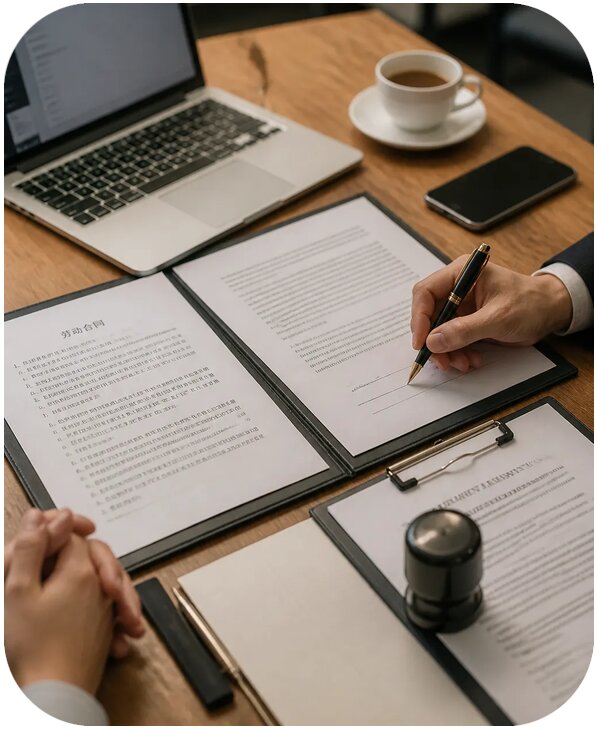 Составление трудовых договоров для компании в Китае